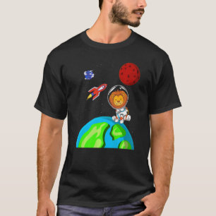 Africa Safari Animal Outer Space Rocket Astronaut  T-Shirt