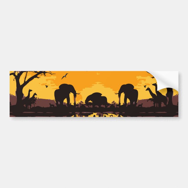 Africa safari Bumper Sticker (Front)