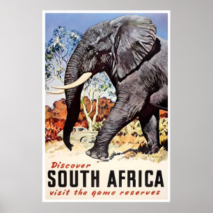 Africa Safari Print Travel Poster African Art