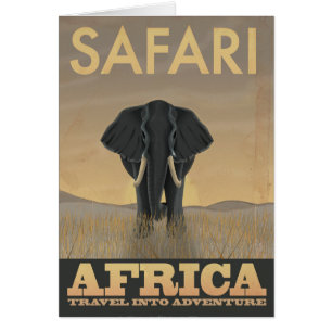 Africa Safari vintage travel poster