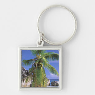 Africa, Seychelles, La Digue Island. Granite 2 Keychain