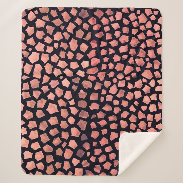 Africa skin seamless pattern sherpa blanket (Front)