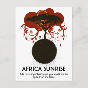 Africa sunrise customizable invitation