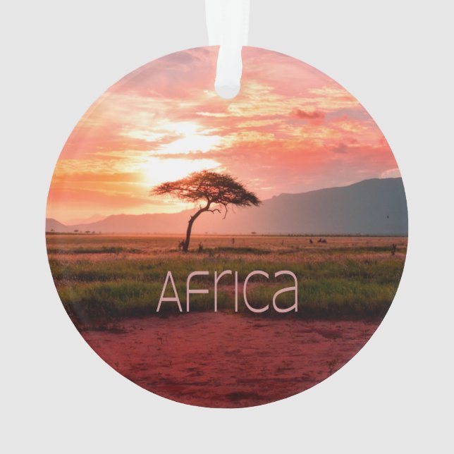 Africa Sunset African Ornament (Back)