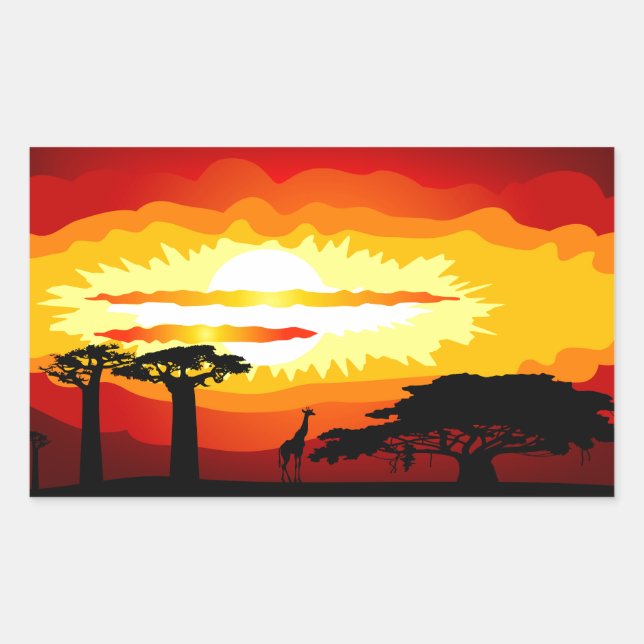 Africa sunset sticker (Front)