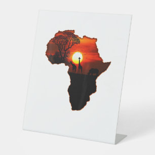 Africa T Shirt Map Of Africa Tee South African Sun Pedestal Sign