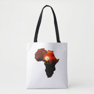 Africa T Shirt Map Of Africa Tee South African Sun Tote Bag