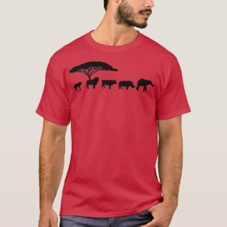 Africa The Big Five Animals Design Kids Toddler BI T-Shirt