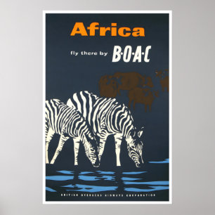 Africa Travel Poster African Safari Art Retro Prin