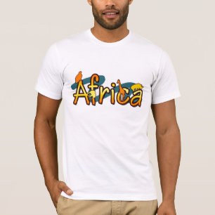 Africa trendy cool and fun design men's t-shirts