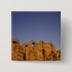Africa, Tunisia, El Jem. Ruins of a Roman 2 Inch Square Button
