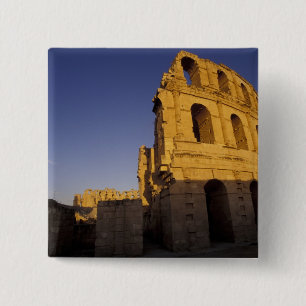 Africa, Tunisia, El Jem. Ruins of a Roman 2 Inch Square Button