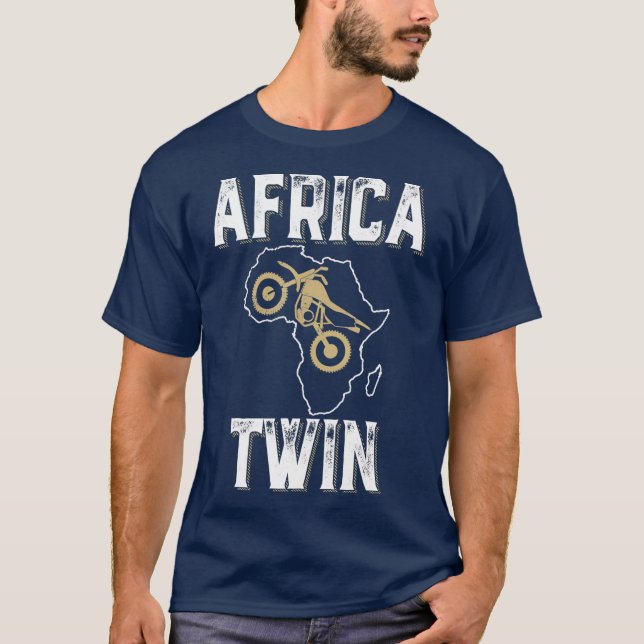 AFRICA TWIN  trail riding rally motorcycle T-Shirt (Front)