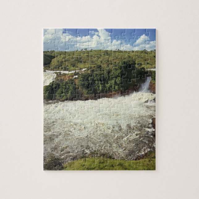 Africa, Uganda, Murchison Falls NP. The frothy Jigsaw Puzzle (Vertical)