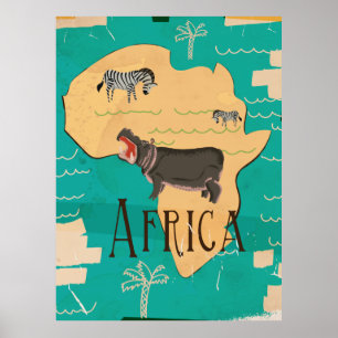 Africa Vintage Travel Poster