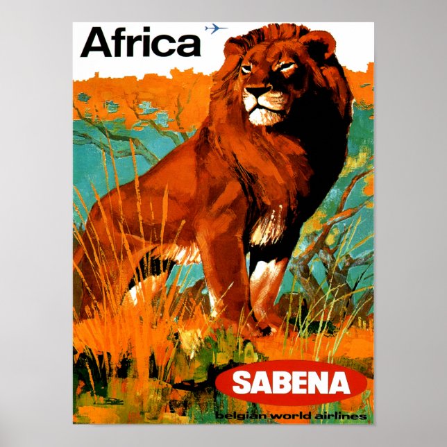 Africa Vintage Travel Poster (Front)