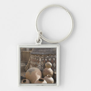 Africa, West Africa, Ghana, Sirigu. Handcrafted Keychain