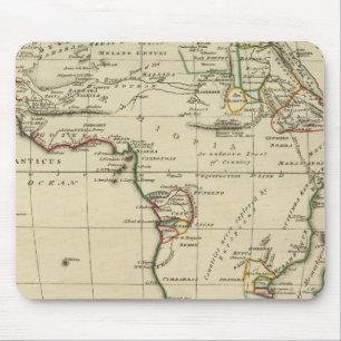 Africa with boundaries outlined mouse pad