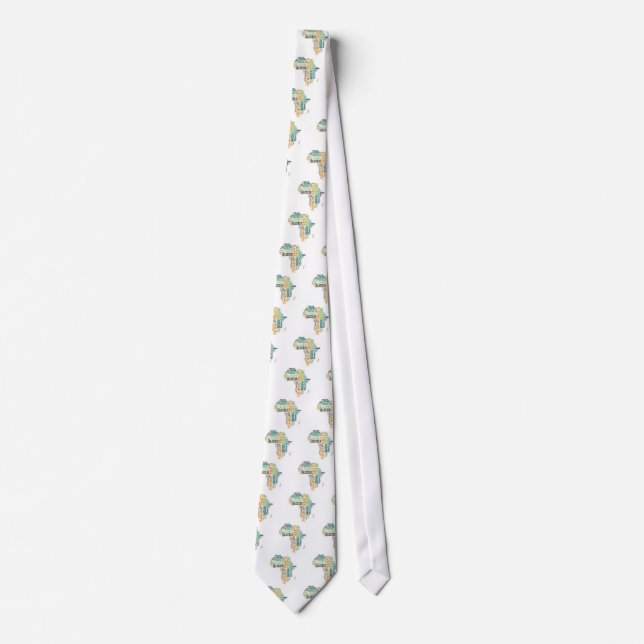 Africa Word Art Tie (Front)