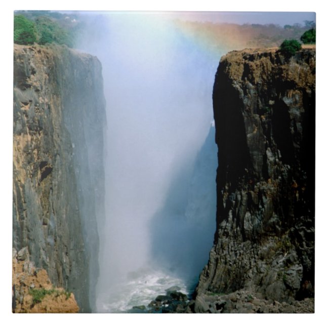 Africa, Zambia, Victoria Falls National Park. Tile (Front)