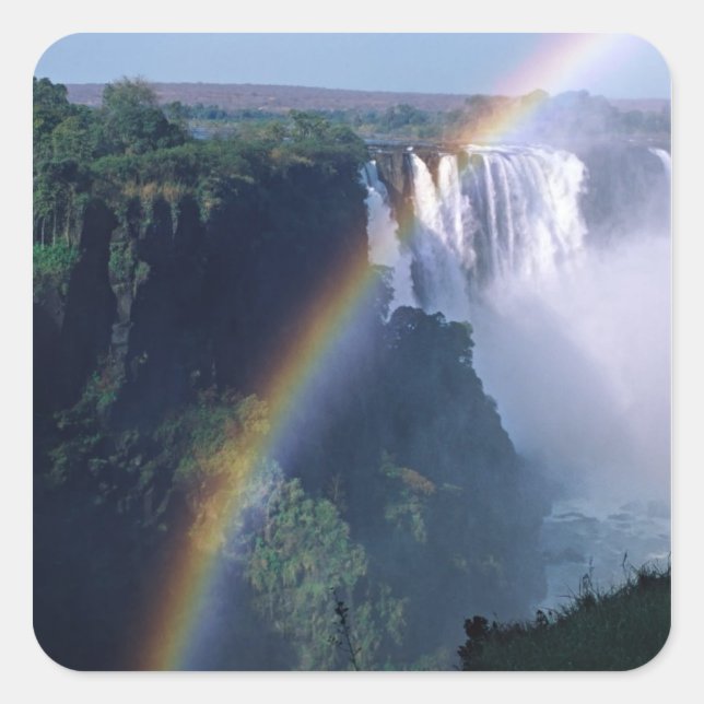 Africa, Zimbabwe. Victoria Falls Square Sticker (Front)