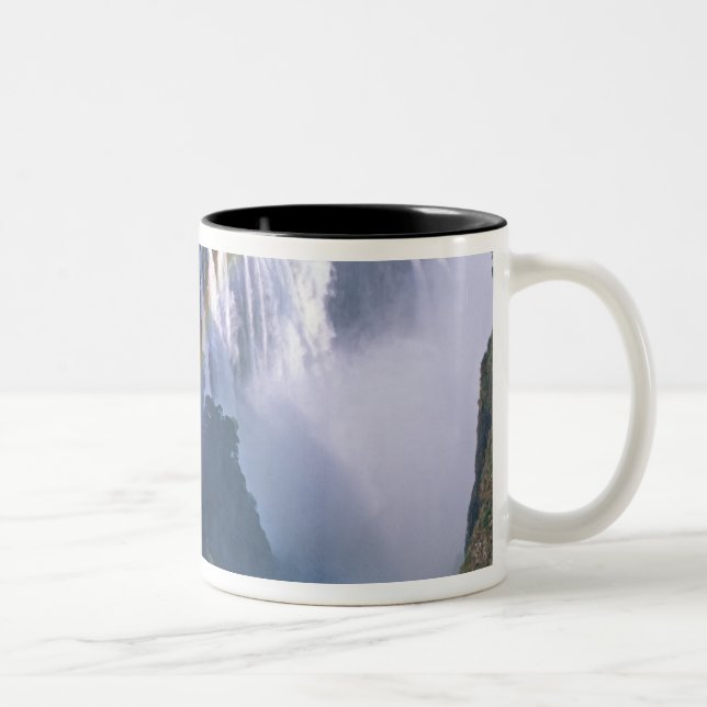 Africa, Zimbabwe. Victoria Falls Two-Tone Coffee Mug (Right)
