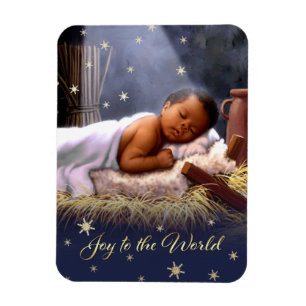 Africain-Américain bébé Jésus Magnets de Noël
