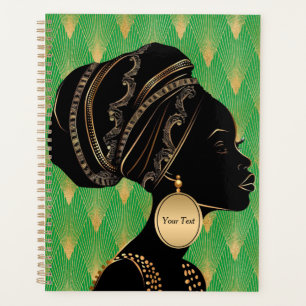 Africaine Américaine customisée Femme Vert Black G