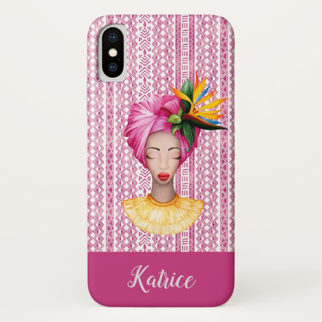 Africaine femme iPhone X Coque (Dos)