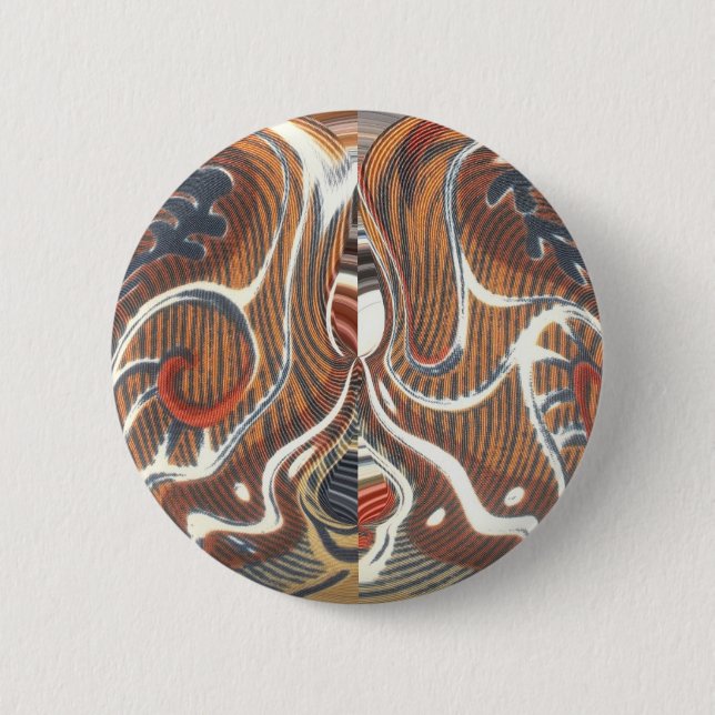 African Abstract Art Print 2 Inch Round Button (Front)
