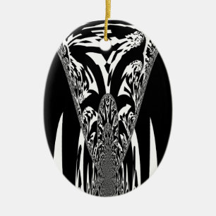 African Abstract Art Print Ceramic Ornament