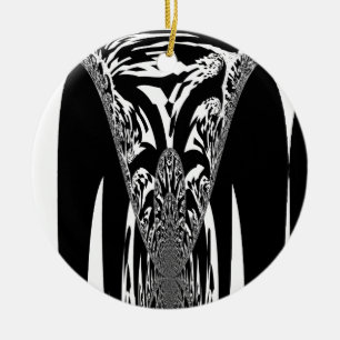African Abstract Art Print Ceramic Ornament