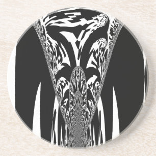 African Abstract Art Print Coaster