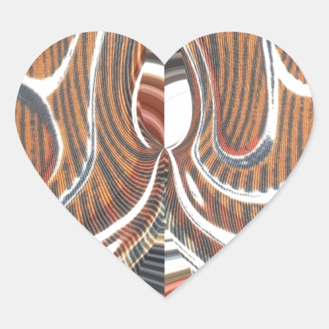 African Abstract Art Print Heart Sticker (Front)