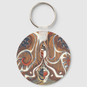 African Abstract Art Print Keychain