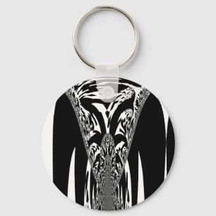 African Abstract Art Print Keychain