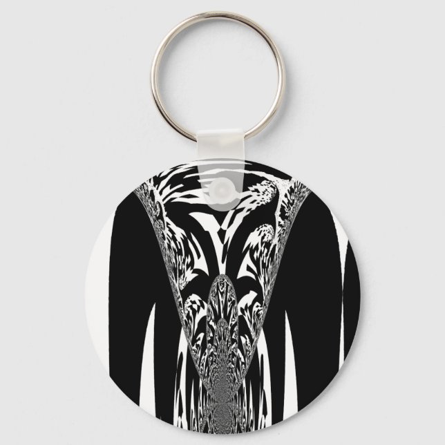 African Abstract Art Print Keychain (Front)