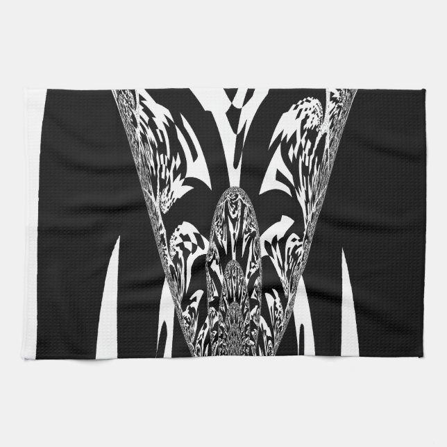 African Abstract Art Print Kitchen Towel (Horizontal)
