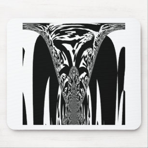 African Abstract Art Print Mouse Pad