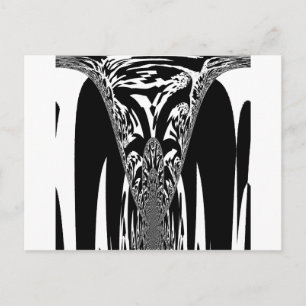 African Abstract Art Print Postcard