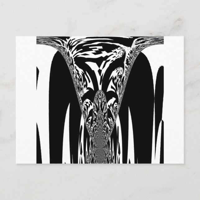 African Abstract Art Print Postcard (Front)