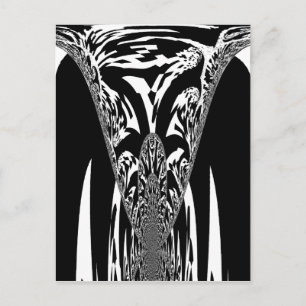 African Abstract Art Print Postcard