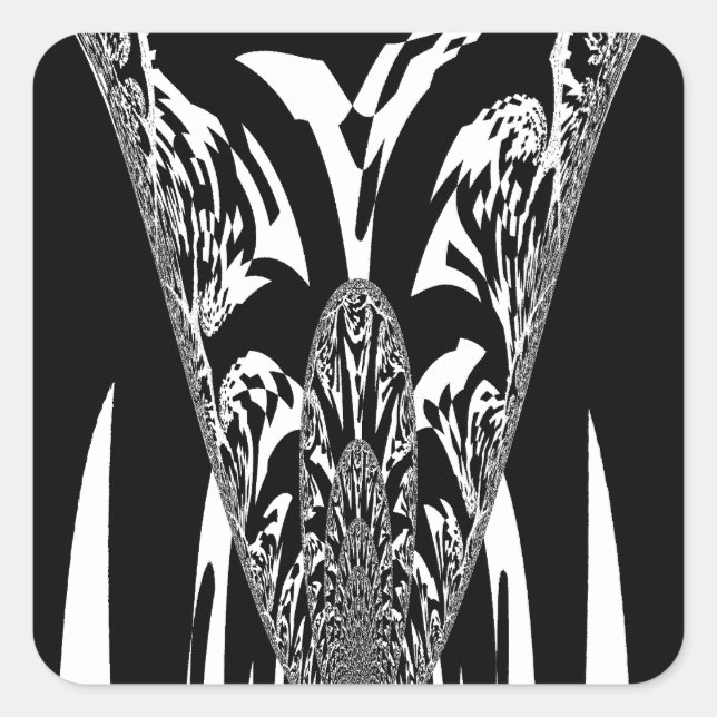 African Abstract Art Print Square Sticker (Front)