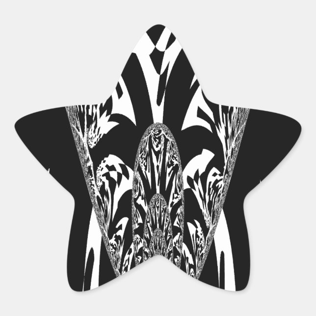 African Abstract Art Print Star Sticker (Front)