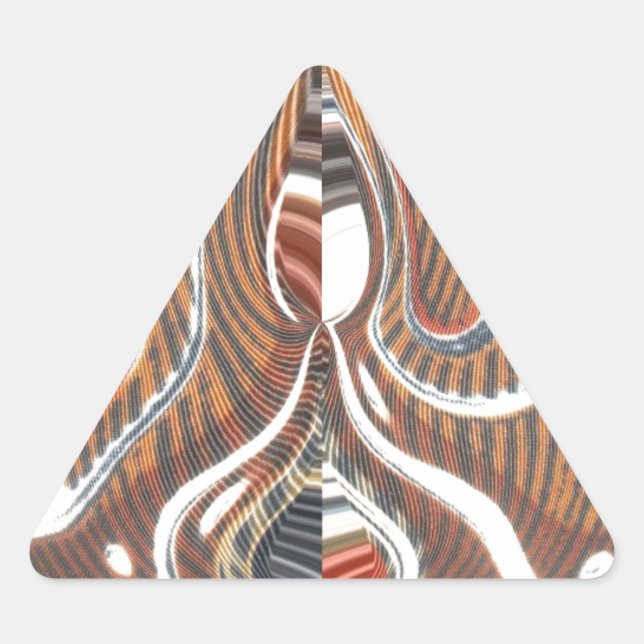 African Abstract Art Print Triangle Sticker (Front)