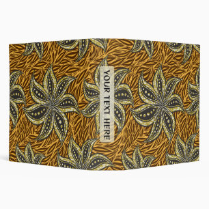 African Abstract Floral Batik Style Binder