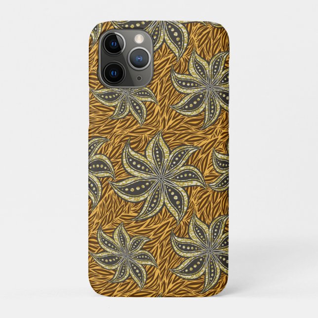 African Abstract Floral Batik Style Case-Mate iPhone Case (Back)