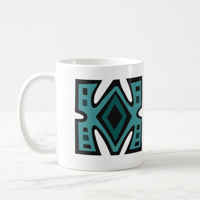 African abstract modern pattern coffee mug (Left)
