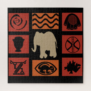 african abstract modern pattern jigsaw puzzle