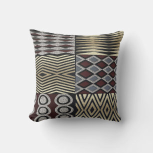 African  Abstract Pattern Throw Pillow